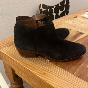 Black velvet booties